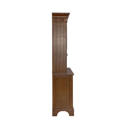 Hutch & Buffet Set in Rustic Oak & Black