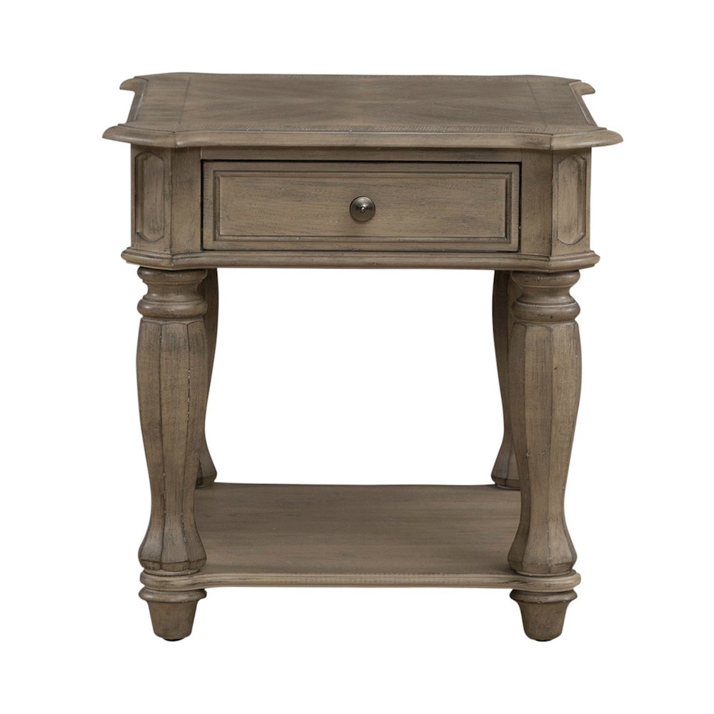 Magnolia Manor End Table in Weathered Bisque