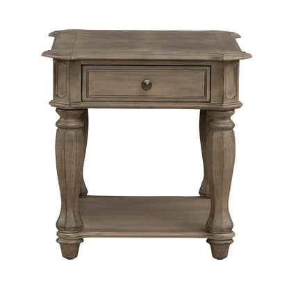 Magnolia Manor End Table in Weathered Bisque