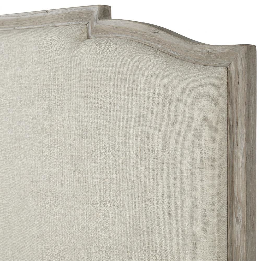 King-sized Panel Bed in Rolling Fog Gray with Distressed Finish