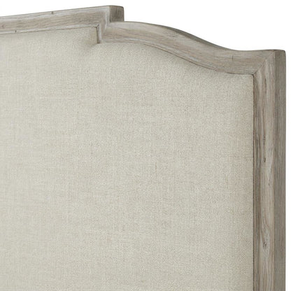 King-sized Panel Bed in Rolling Fog Gray with Distressed Finish