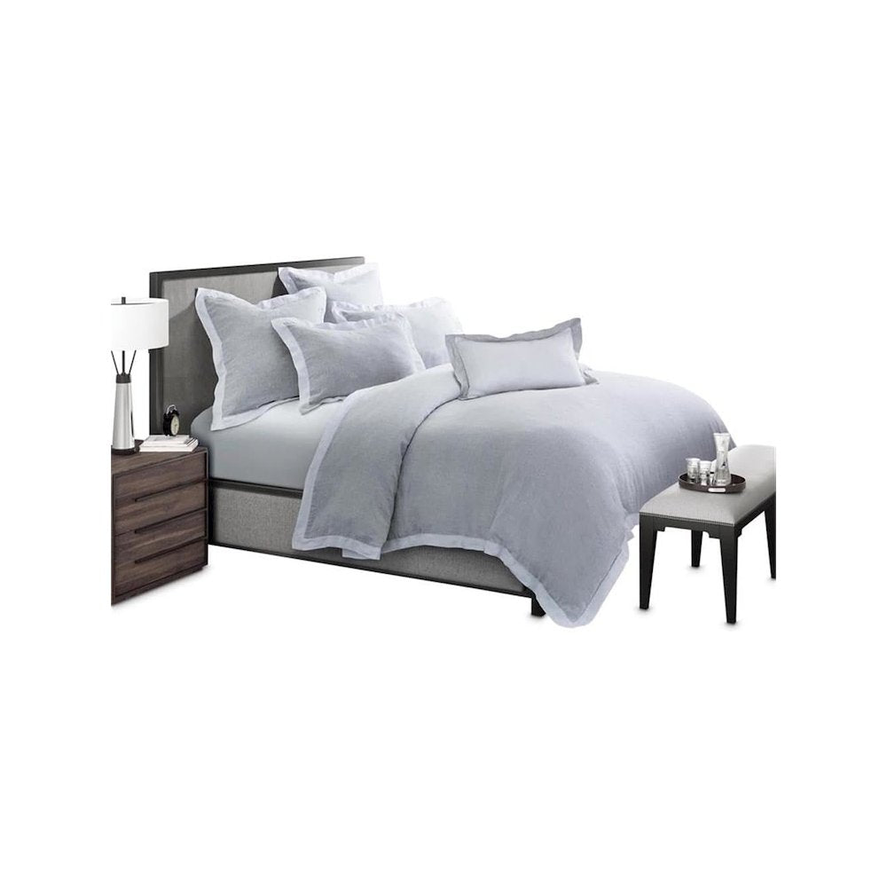 Atina 7-Piece King Linen Duvet Set - Gray