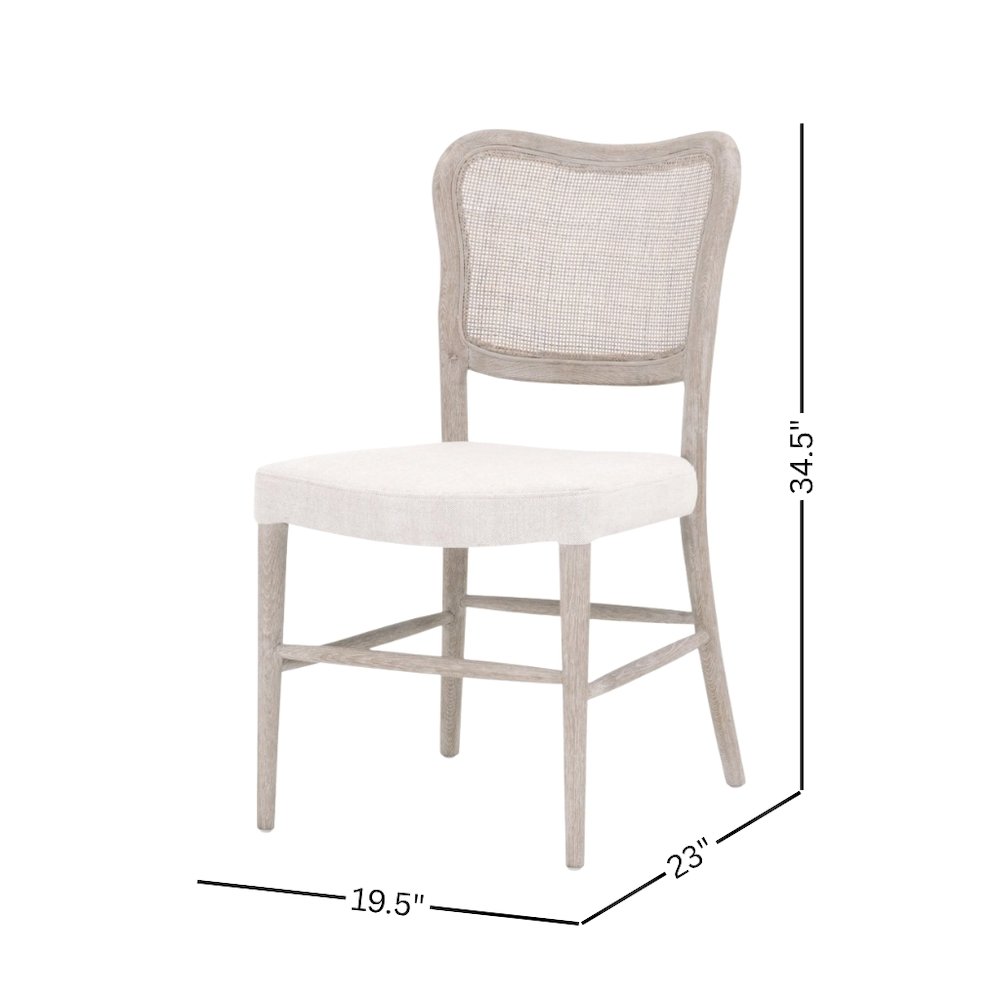 Dining Chair Set Brown, Cane Back, Solid Wood