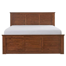 Solid Mindi Platform Bed in Mission Style with Oil-Rubbed Bronze Hardware