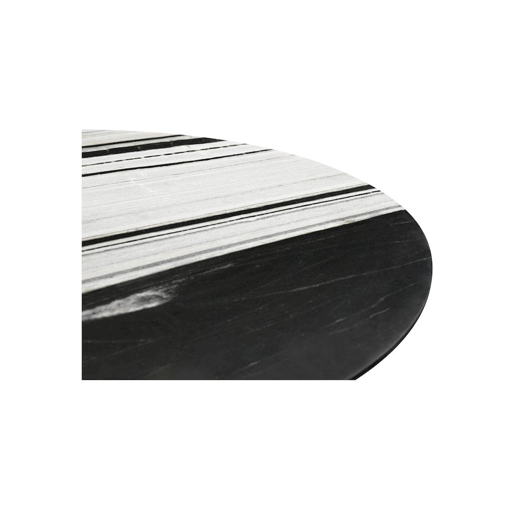 Celia Oval Dining Table Panda Marble