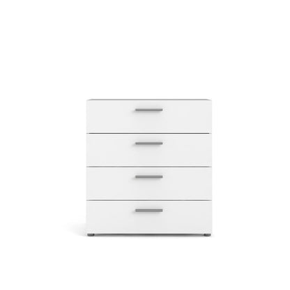 White 4 Drawer Chest - Elegant White Chest of Drawers for Bedroom Storage