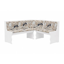 White Pine Dining Nook Set with Cushioned Benches and Corner Seat