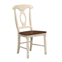 Merlot-Buttermilk Finish Distressed Side Chair in Solid Rubberwood