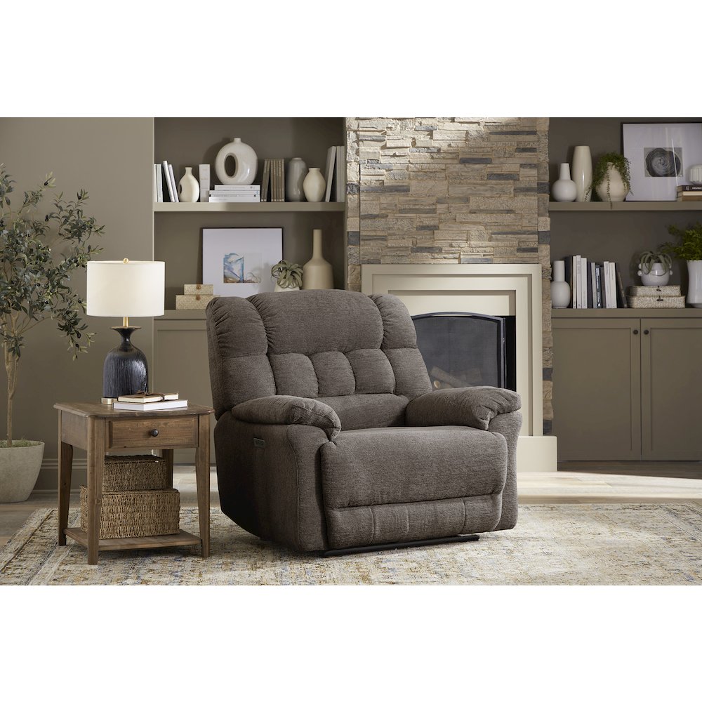 Oversized Recliner Chair for Big and Tall Adults – Power Zero Gravity Recliner with Wide Seat,  Heavy-Duty Big Man, Supports Up to 450 lbs, Brown