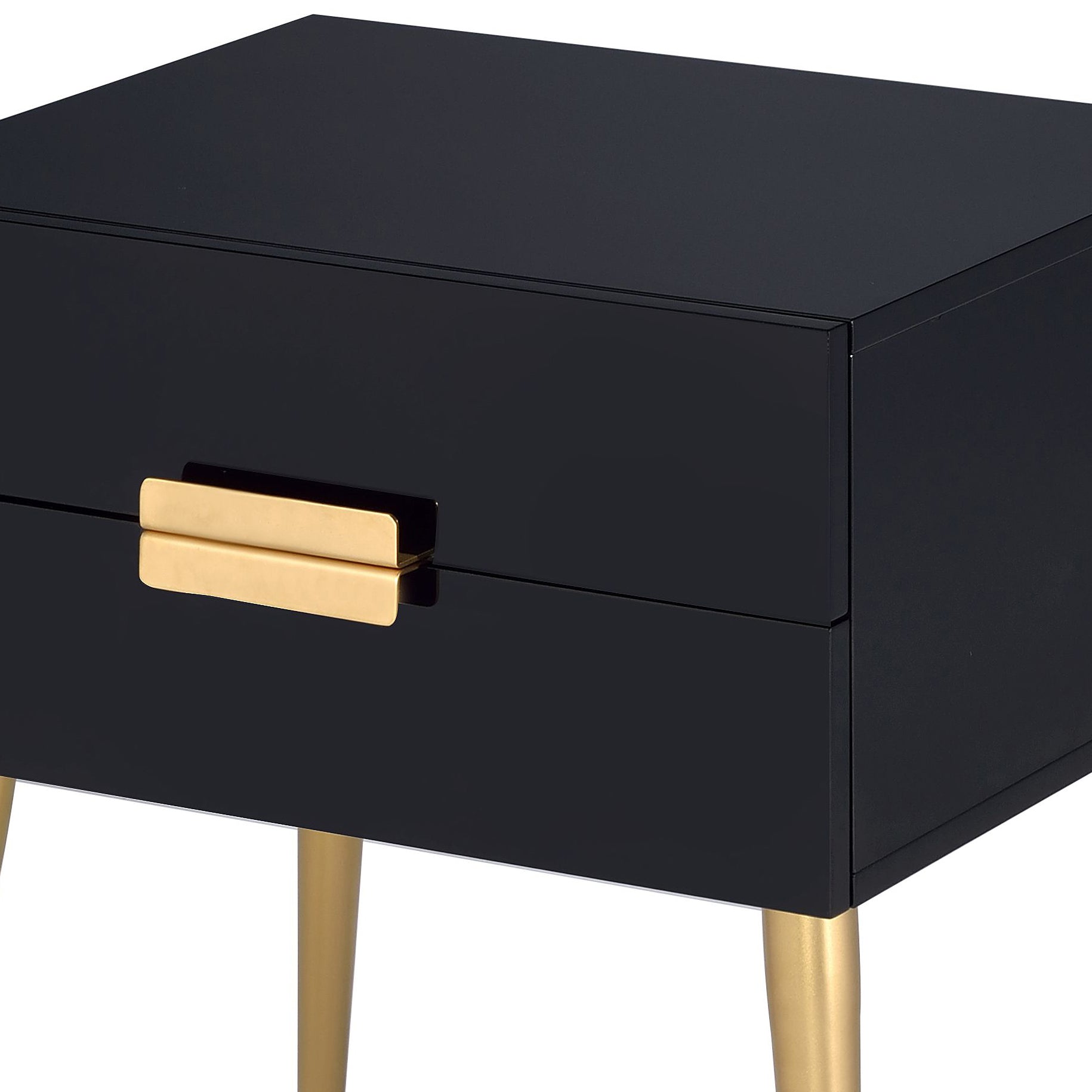 ACME Denvor Night Table in Black & Gold 84495