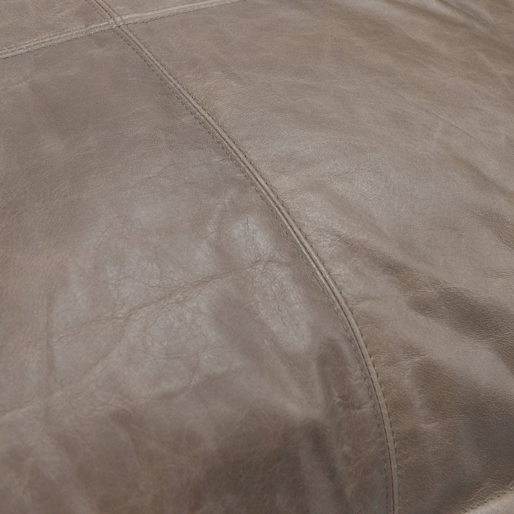 Cheyenne 100% Leather 22" Throw Pillow in Taupe