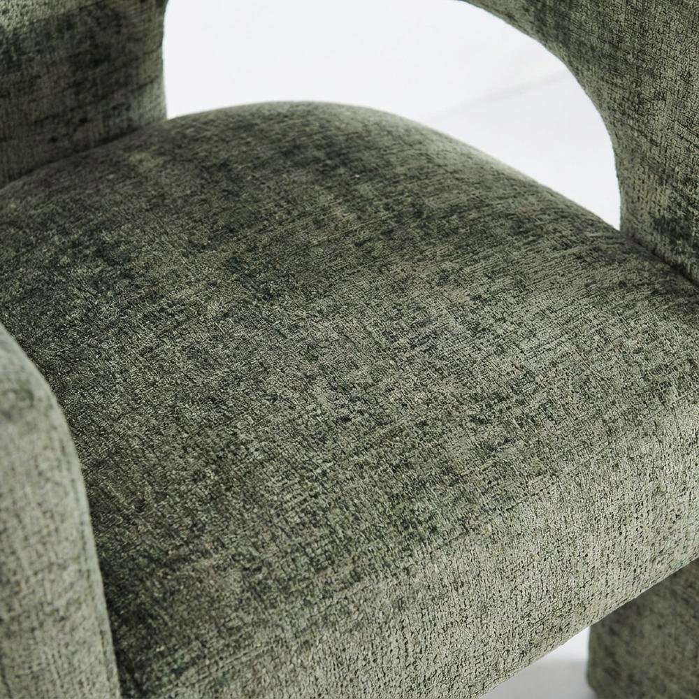 Jacquard Sculpture Accent Chair for Living Room or Bedroom, Forest
