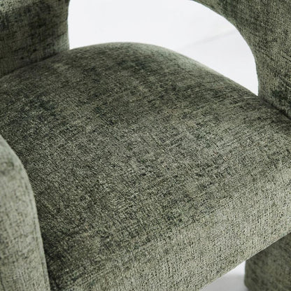 Jacquard Sculpture Accent Chair for Living Room or Bedroom, Forest