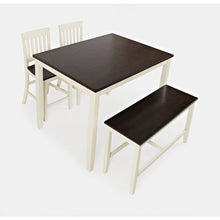 Jofran Solid Wood Counter Height Dining Set 4-Piece, Distressed Finish