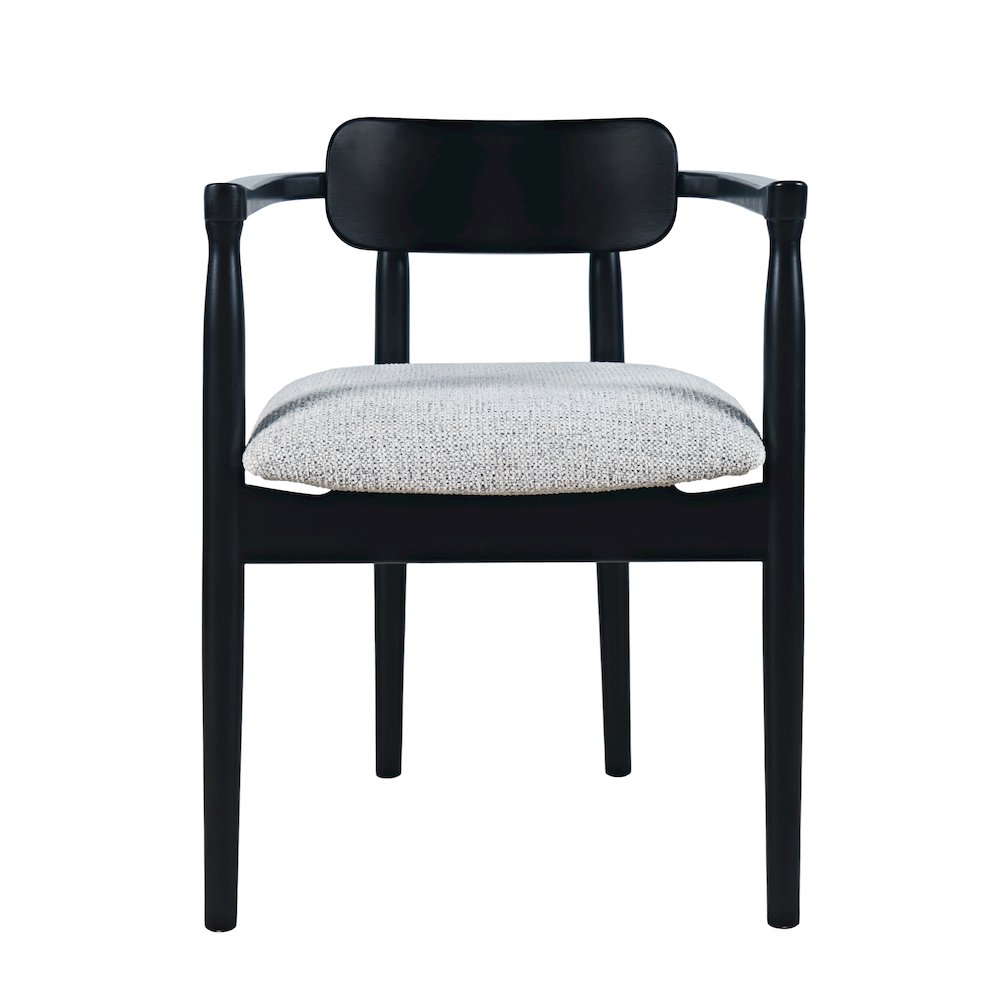 Linden Mid-Century Upholstered Dining Chair with Sculpted Back/Arms (Set of 2)