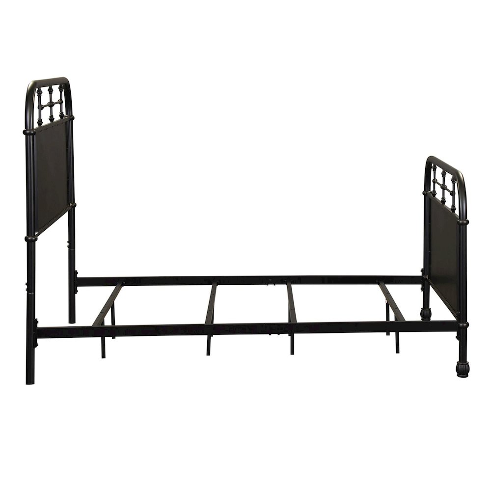 Vintage Series Full Metal Bed - Black in Distressed Metal