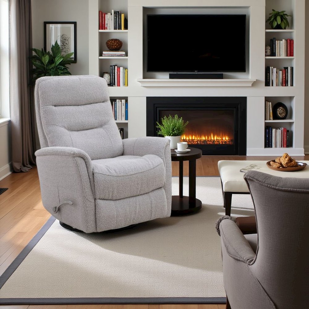 Bloke Cotton Recliner Nursery Glider  – Elegant Boucle Chairs for Comfort