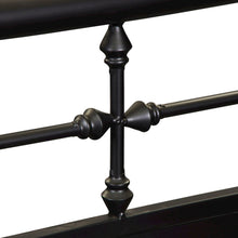 Vintage Series Full Metal Headboard - Black in Distressed Metal