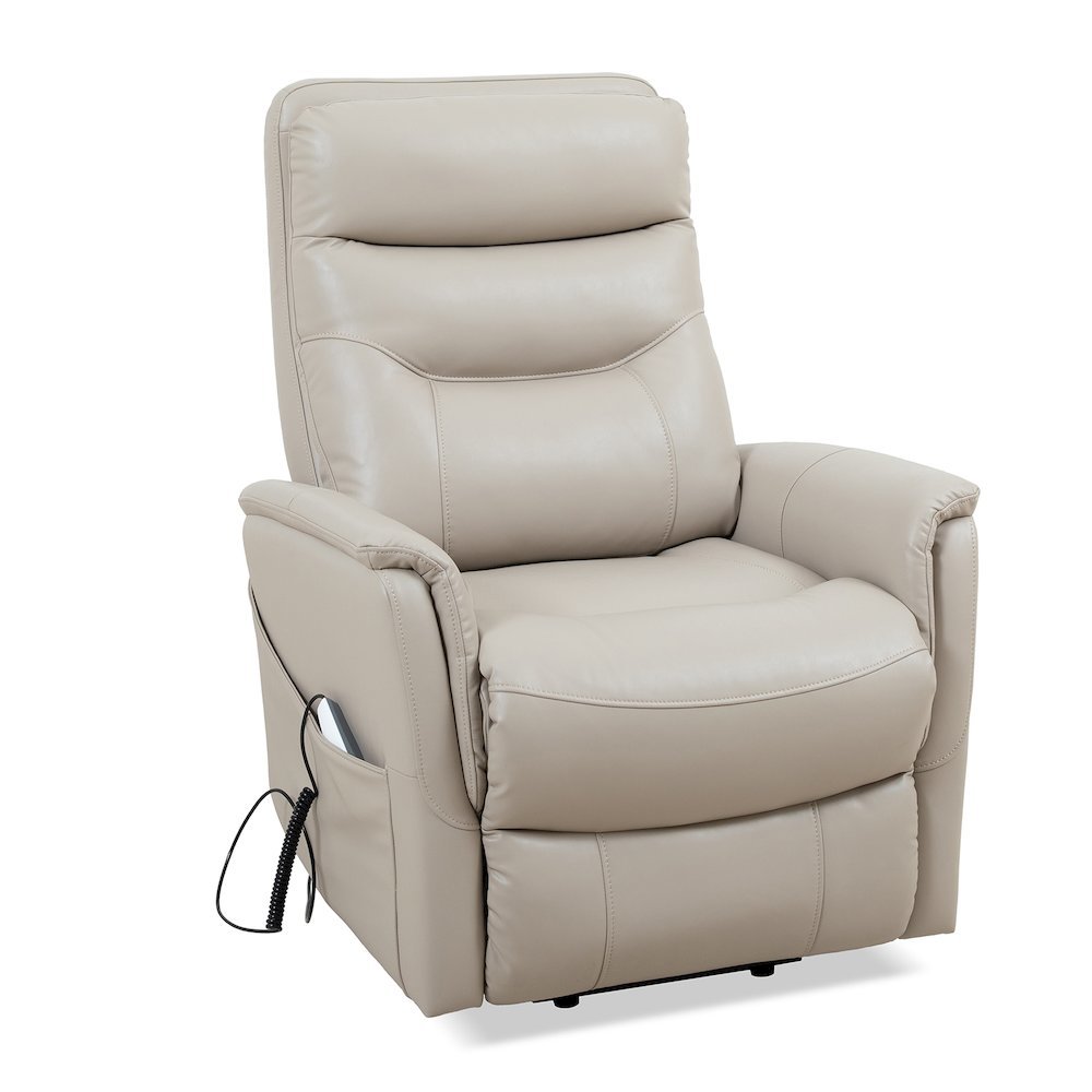 Ivory Recliner Chair with Power Lift and Articulating Headrest