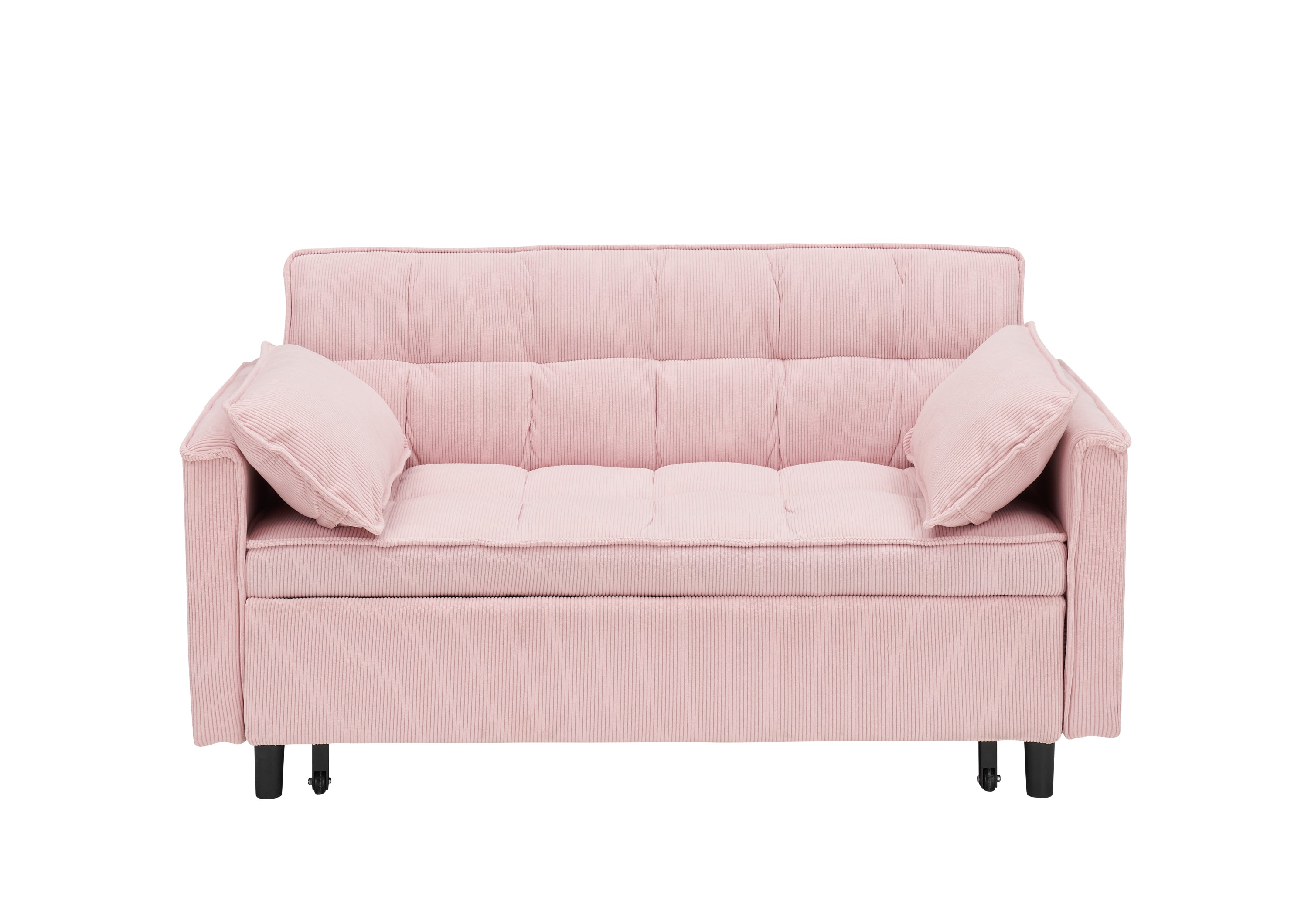 Folding sofa bed with adjustable back access to sofa recliner single bed Adult Modern chair bed ,pink