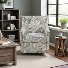 Blue Swivel Rocker Recliner Chair – Upholstered Glider for Comfort