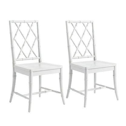 Distressed Finish X-Back Dining Chairs, Set of 2 for Elegant Dining Room
