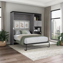 Orion Full Murphy Bed with Storage Cabinet and Fold-Out Desk (91W)