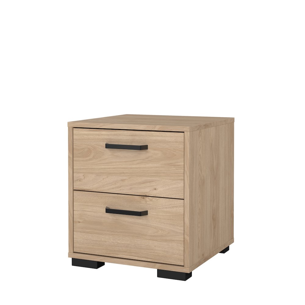 Sofia 2 Drawer Nightstand, Jackson Hickory