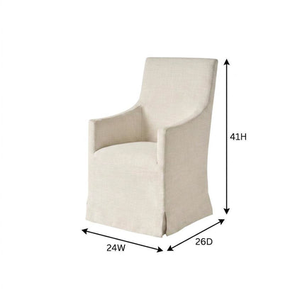 Polyester-Upholstered Side Chair with Slipcover, Clean-Lined Accent Chair