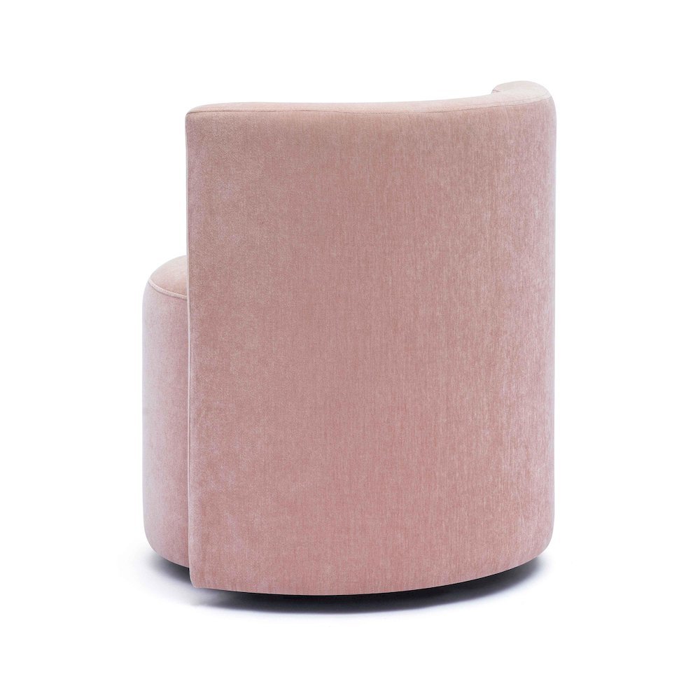 Recycled Fabric Rolling Desk Chair with Foam-Cushioned Velvet Seat, Pink