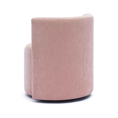 Recycled Fabric Rolling Desk Chair with Foam-Cushioned Velvet Seat, Pink