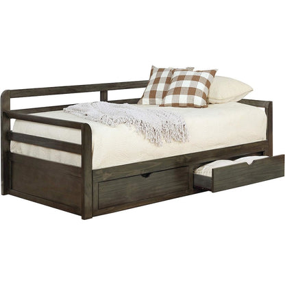 Elegant Gray Twin XL Daybed with Trundle and Storage Drawers for Versatile Use