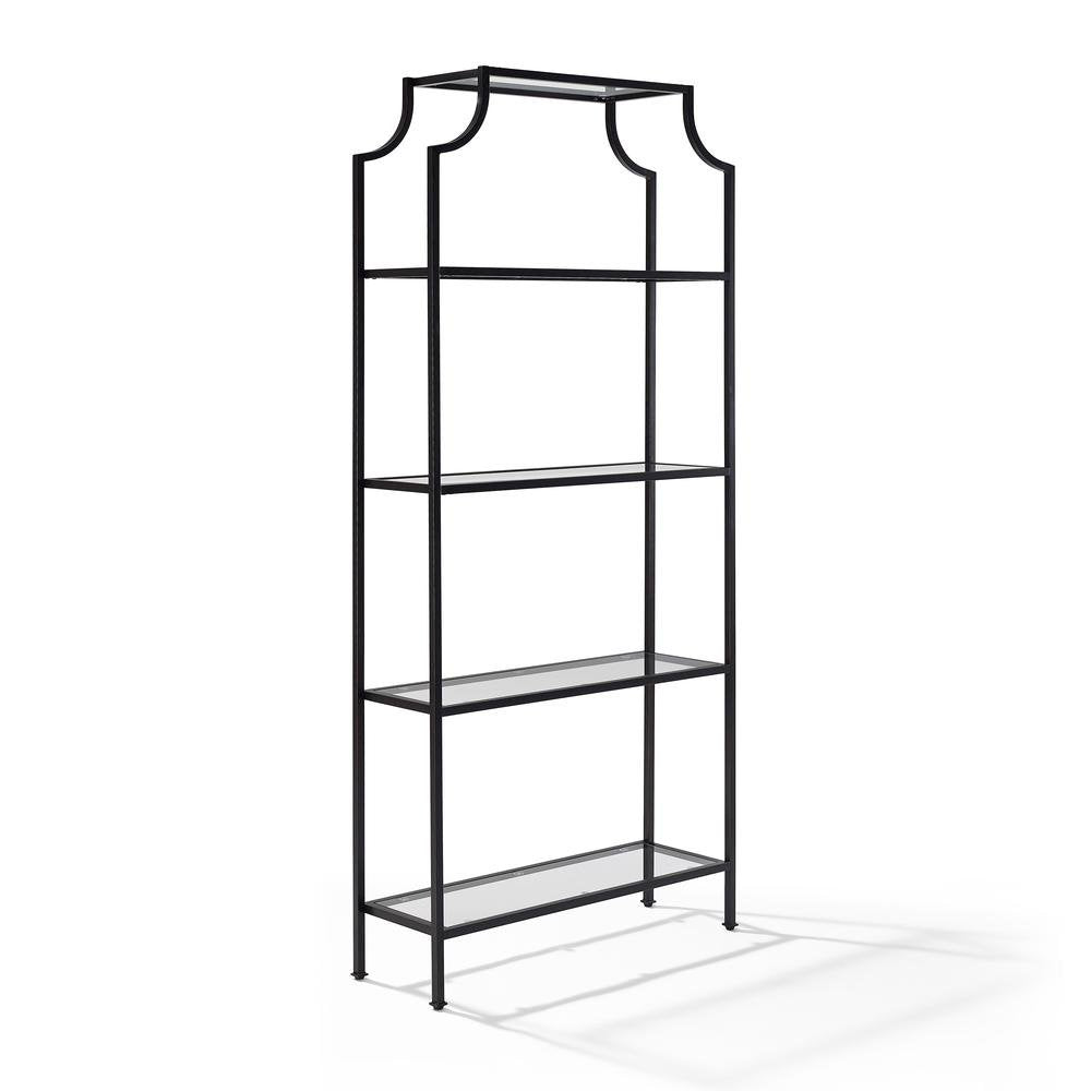 Oil Rubbed Bronze Etagere with Anti-Tip Hardware and Sturdy Frame