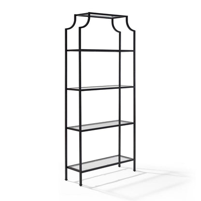 Oil Rubbed Bronze Etagere with Anti-Tip Hardware and Sturdy Frame