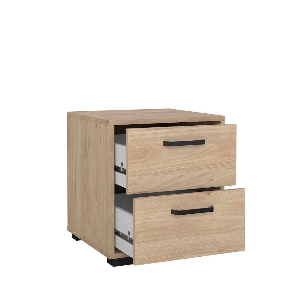 Sofia 2 Drawer Nightstand, Jackson Hickory