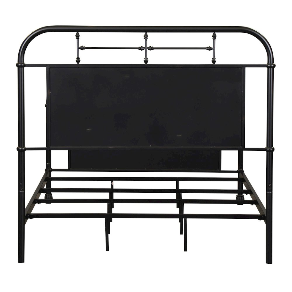 Vintage Series Full Metal Bed - Black in Distressed Metal