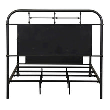 Vintage Series Full Metal Bed - Black in Distressed Metal