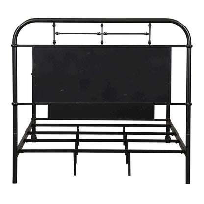 Vintage Series Full Metal Bed - Black in Distressed Metal