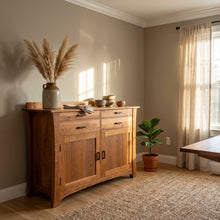 Distressed Finish Sideboard in Solid American Hickory with Arts and Crafts Style