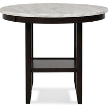 Round Wood Counter Table in Espresso Brown, Ideal for Dining Spaces