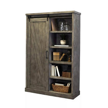 Avondale Rustic Barn Door Bookcase, Gray