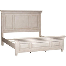 Heartland King Panel Headboard in Antique White w/ Tobacco Top