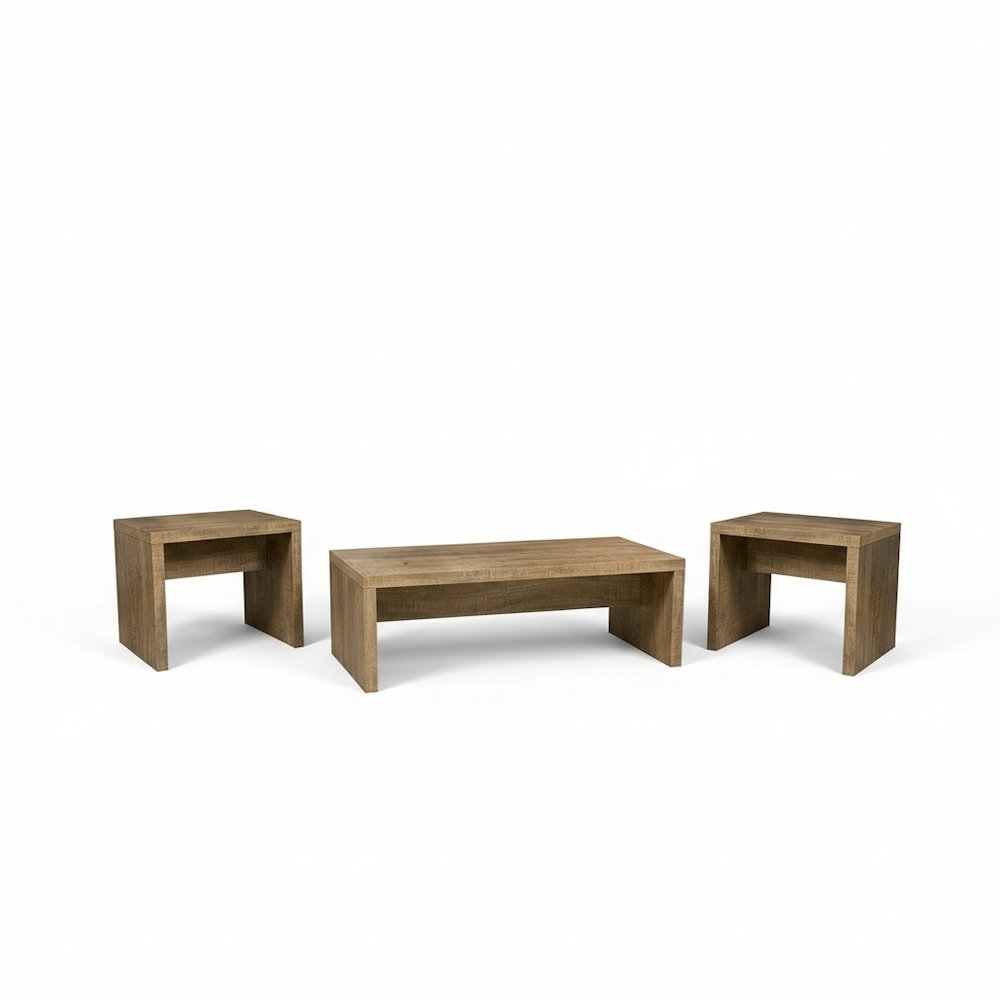 Lynette 3-piece Rectangular Coffee and End Table Set Mango