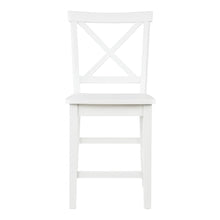 Eastern Tides Coastal Wire-Brushed Wood X-Back Counter Barstool (Set of 2)