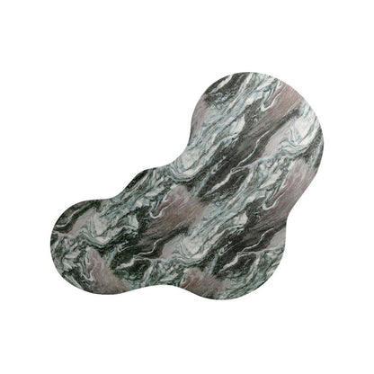 Modern Gray Stone Coffee Table with Marble Veneer Concrete Finish