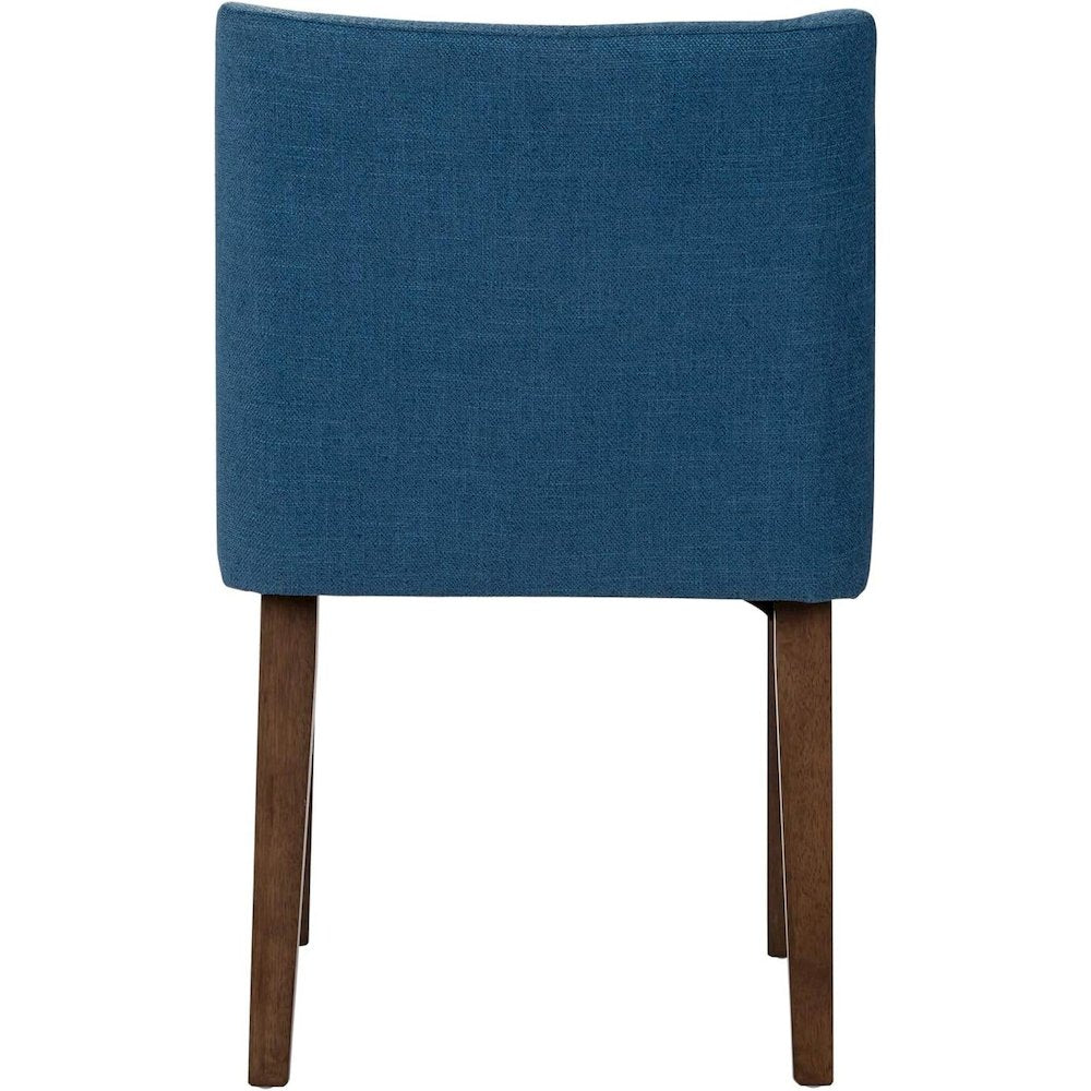 Space Savers Nido Chair - Blue (RTA)-Set of 2 in Satin Walnut