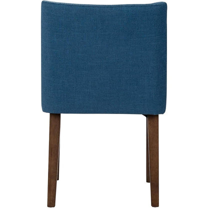 Space Savers Nido Chair - Blue (RTA)-Set of 2 in Satin Walnut