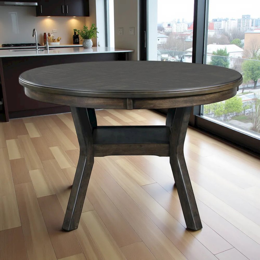 Walnut Acacia Wood Standard Height Dining Table