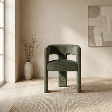 Jacquard Sculpture Accent Chair for Living Room or Bedroom, Forest