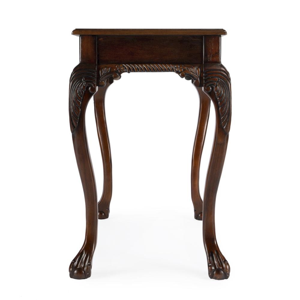 Vintage Vanity Desk, Solid Wood Writing Desk with Cherry Veneer Finish
